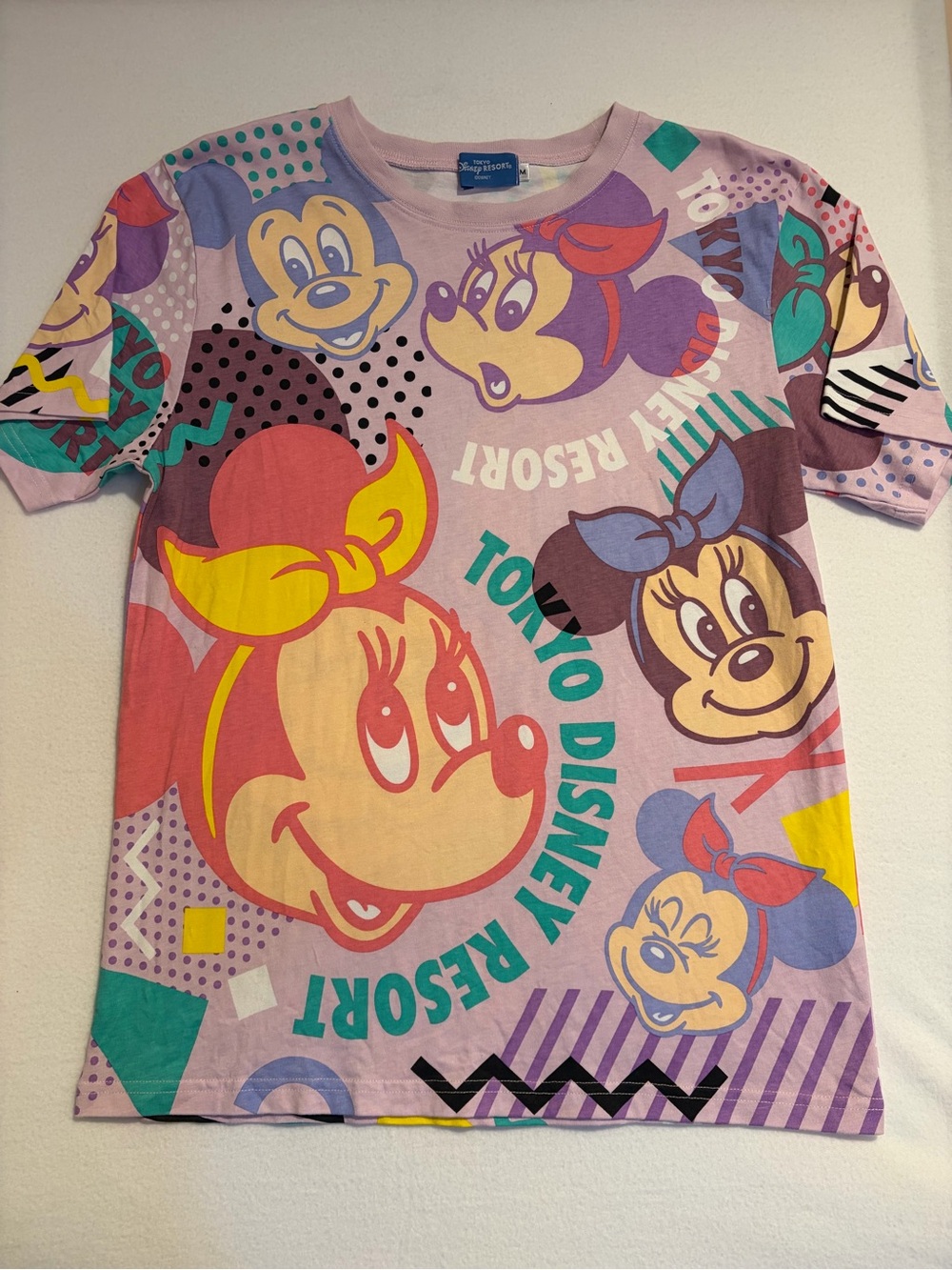 Tokyo Disney Resort Graphic Shirt w/ Mickey & Minnie, Size M